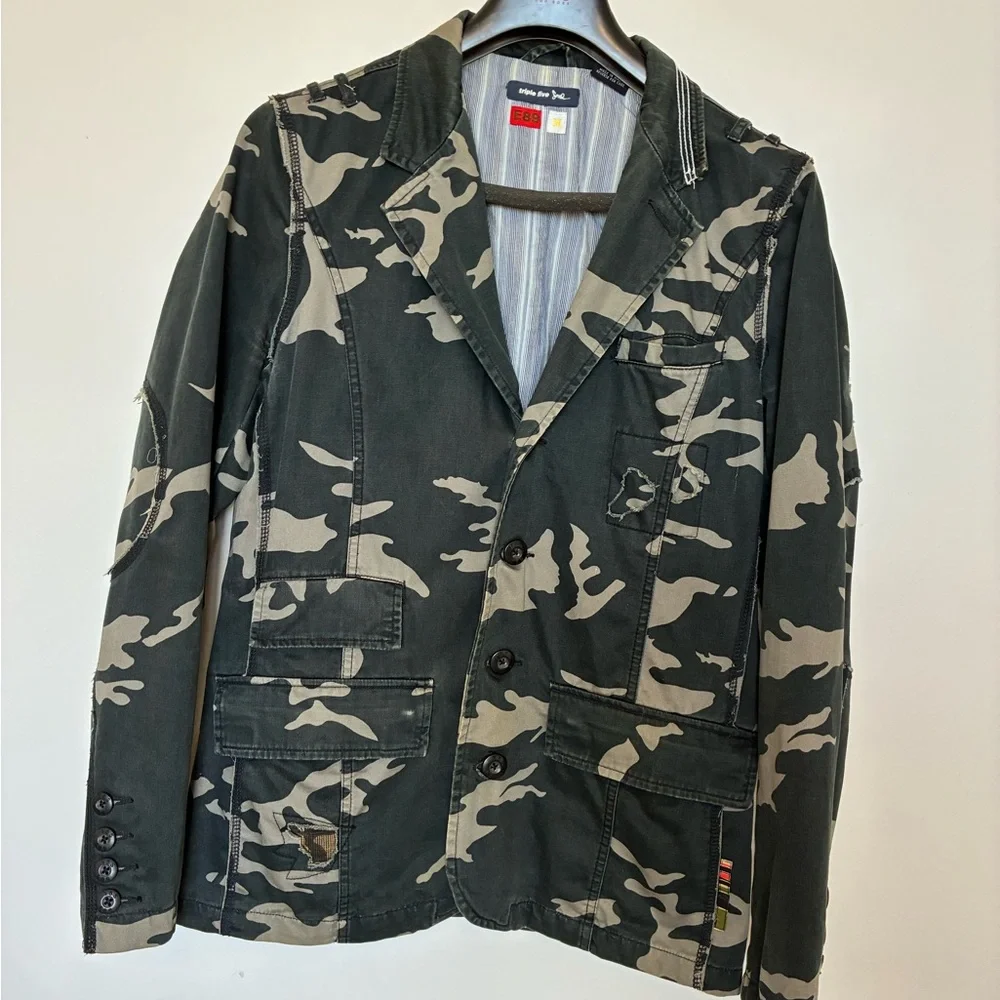 Triple Five Soul Camouflage Military Style Jacket - Picture 1 of 16